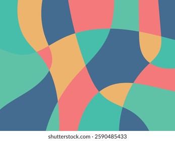 Abstract multicolored organic mosaic design background. Colorful vector illustration backdrop.
