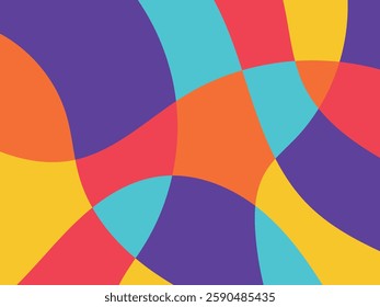 Abstract multicolored organic mosaic design background. Colorful vector illustration backdrop.