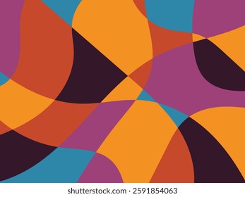 Abstract multicolored organic mosaic design background. Colorful vector illustration backdrop.