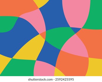 Abstract multicolored organic mosaic design background. Colorful vector illustration backdrop.