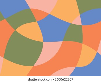 Abstract multicolored organic mosaic design background. Colorful vector illustration backdrop.