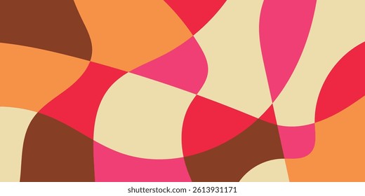 Abstract multicolored organic mosaic design background. Colorful vector illustration backdrop.