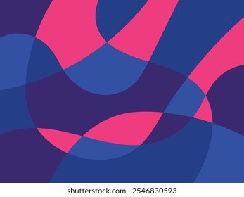 Abstract multicolored organic mosaic illustration design background. Colors: Pink, blue and purple.