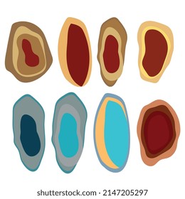 Abstract multicolored ovals seamless pattern, illustration vector print.