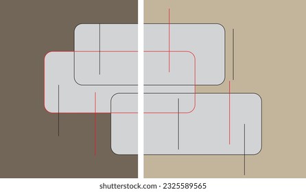 Abstract multicolored paper minimalism background. Geometric shapes and lines composition with copy space 