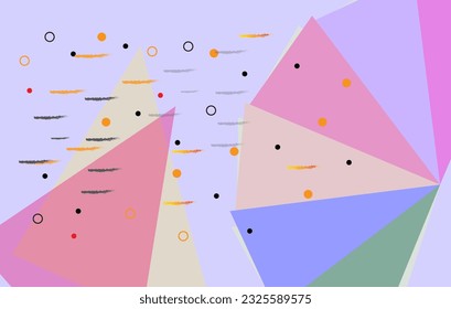 Abstract multicolored paper minimalism background. Geometric shapes and lines composition with copy space 