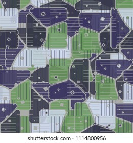 Abstract multicolored pattern in camouflage style. At the heart of this texture is a square divided into three parts. Checker cells made in staggered order from horizontal and vertical lines.