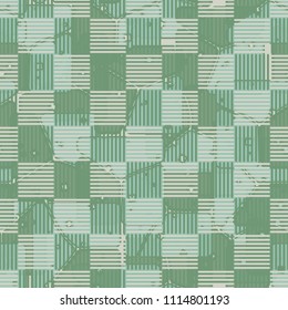 Abstract multicolored pattern in camouflage style. At the heart of this texture is a square divided into three parts. The painting is closed by a checkerboard made in mutually perpendicular segments.