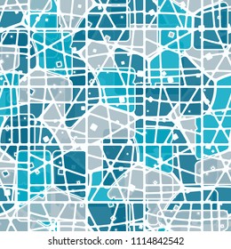 Abstract multicolored pattern in camouflage style. At the heart of this texture is a square divided into three parts. The cell network is divided into many parts.