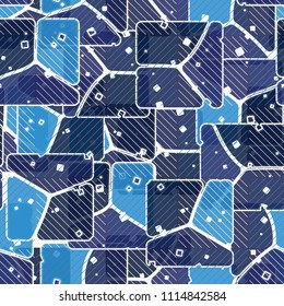 Abstract multicolored pattern in camouflage style. At the heart of this texture is a square divided into three parts. Chess network made by diagonal lines.