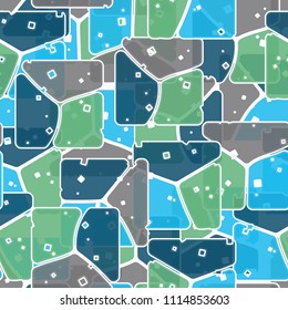 Abstract multicolored pattern in camouflage style. At the heart of this texture is a square divided into three parts.