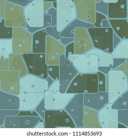 Abstract multicolored pattern in camouflage style. At the heart of this texture is a square divided into three parts.