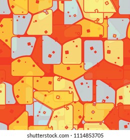 Abstract multicolored pattern in camouflage style. At the heart of this texture is a square divided into three parts.