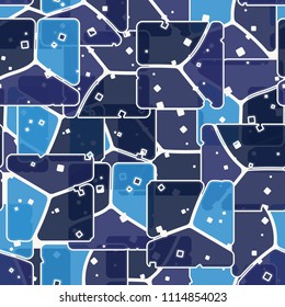 Abstract multicolored pattern in camouflage style. At the heart of this texture is a square divided into three parts.