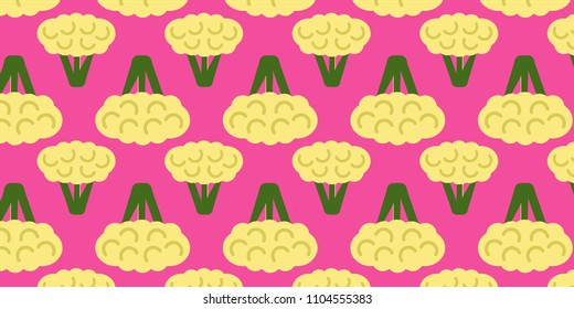 Abstract multicolored pattern with Cauliflower background for fabric, textiles, clothing, wallpaper, wrapping paper, backpack, socks, bedding