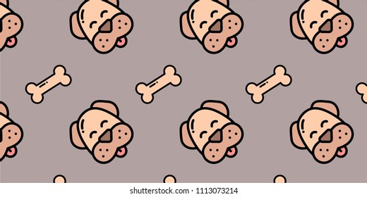 Abstract multicolored pattern with dog treatment background for fabric, textiles, clothing, wallpaper, wrapping paper, backpack, socks, bedding.