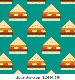 Abstract multicolored pattern with food breakfast background for fabric, textiles, clothing, wallpaper, wrapping paper, backpack, socks, bedding