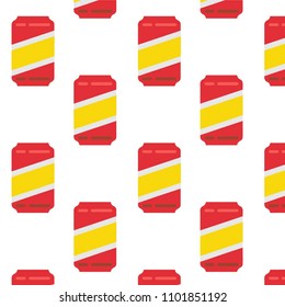Abstract multicolored pattern with food Canned drink background for fabric, textiles, clothing, wallpaper, wrapping paper, backpack, socks, bedding