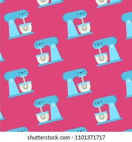 Abstract multicolored pattern with food, Dough mixer background for fabric, textiles, clothing, wallpaper, wrapping paper, backpack, socks, bedding.