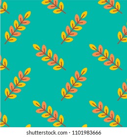 Abstract multicolored pattern with food  Leaves background for fabric, textiles, clothing, wallpaper, wrapping paper, backpack, socks, bedding.