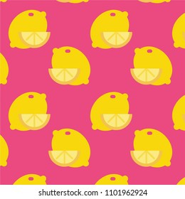 Abstract multicolored pattern with food  lemon background for fabric, textiles, clothing, wallpaper, wrapping paper, backpack, socks, bedding