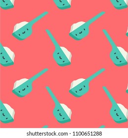 Abstract multicolored pattern with food Scoop the sugar background for fabric, textiles, clothing, wallpaper, wrapping paper, backpack, socks, bedding.
