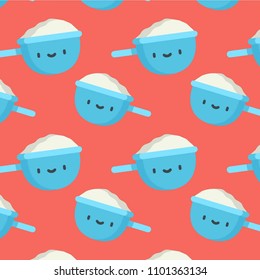 Abstract multicolored pattern with food, sugar background for fabric, textiles, clothing, wallpaper, wrapping paper, backpack, socks, bedding.