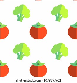 Abstract multicolored pattern with food Vegetable background for fabric, textiles, clothing, wallpaper, wrapping paper, backpack, socks, bedding.
