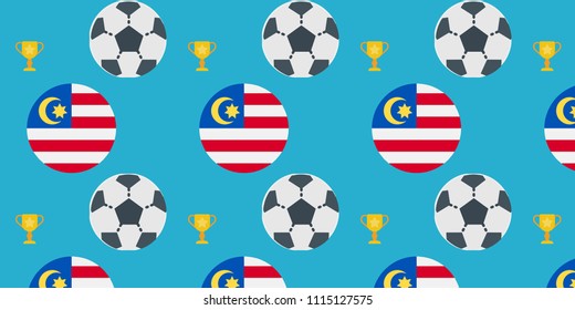 Abstract multicolored pattern with football,National flag background for fabric, textiles, clothing, wallpaper, wrapping paper, backpack, socks, bedding.
