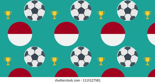 Abstract multicolored pattern with football,National flag background for fabric, textiles, clothing, wallpaper, wrapping paper, backpack, socks, bedding.