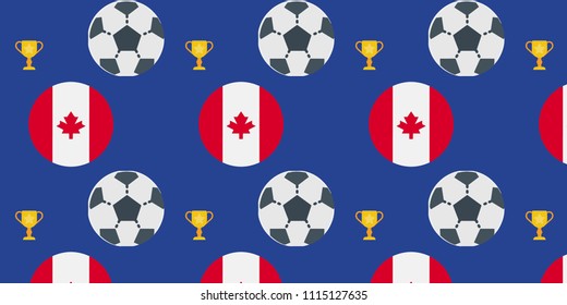 Abstract multicolored pattern with football,National flag background for fabric, textiles, clothing, wallpaper, wrapping paper, backpack, socks, bedding.