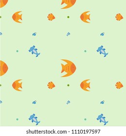 Abstract multicolored pattern with sea,fish background for fabric, textiles, clothing, wallpaper, wrapping paper, backpack, socks, bedding