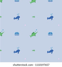 Abstract multicolored pattern with sea,fish background for fabric, textiles, clothing, wallpaper, wrapping paper, backpack, socks, bedding
