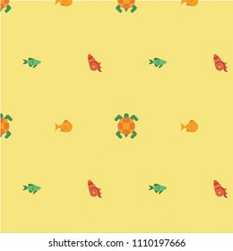 Abstract multicolored pattern with sea,fish background for fabric, textiles, clothing, wallpaper, wrapping paper, backpack, socks, bedding