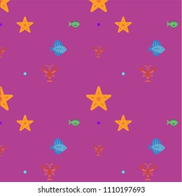 Abstract multicolored pattern with sea,fish background for fabric, textiles, clothing, wallpaper, wrapping paper, backpack, socks, bedding