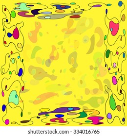 abstract multicolored pattern with smooth lines