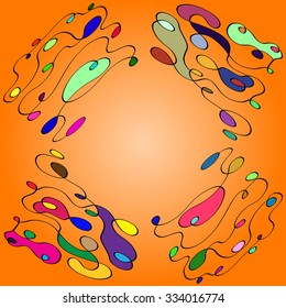 abstract multicolored pattern with smooth lines