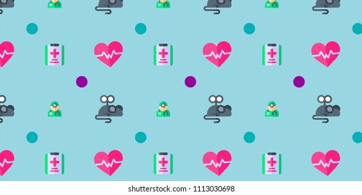 Abstract multicolored pattern with veterinary,Medical treatment background for fabric, textiles, clothing, wallpaper, wrapping paper, backpack, socks, bedding.