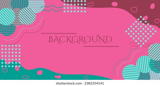 Abstract multicolored pink-blue-red background with chaotic figures and with text background. Bright colorful vector illustration for cards, business, banners