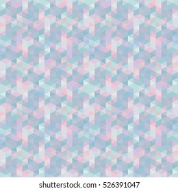 Abstract multicolored pixel geometric textured background. Seamless pattern.