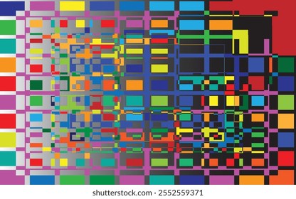 Abstractas mosaico de píxeles multicolores. Patrón teselado. Vector de fondo de Vector de patrón de mosaico de rayas de color guardado en EPS 10.