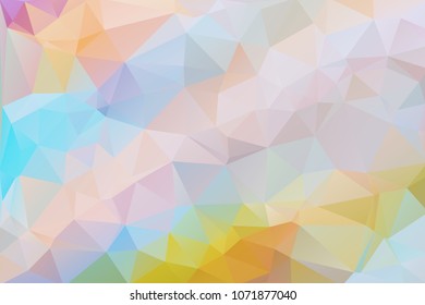 Abstract multicolored polygon, low polygon background. Transfusion of color. All the colors of the rainbow. Multicolor. Watercolor effect. Geometric Pattern Light, bed