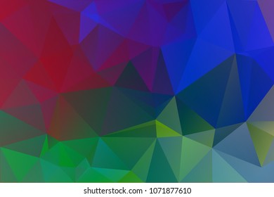 Abstract multicolored polygon, low polygon background. Transfusion of color. All the colors of the rainbow. Multicolor. Watercolor effect. Geometric Pattern