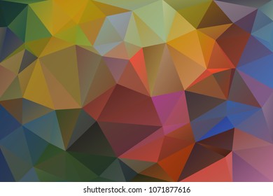 Abstract multicolored polygon, low polygon background. Transfusion of color. All the colors of the rainbow. Multicolor. Watercolor effect. Geometric Pattern