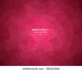 Abstract multicolored polygon, low polygon background. Transfusion of color. Pink, burgundy, purple, white, red colors. Watercolor effect. Geometric Pattern