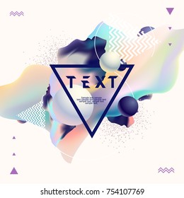 Abstract multicolored poster design. Fluid elements. Abstract multicolored poster design. Fluid elements.