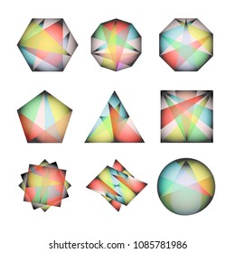 Abstract multicolored shapes