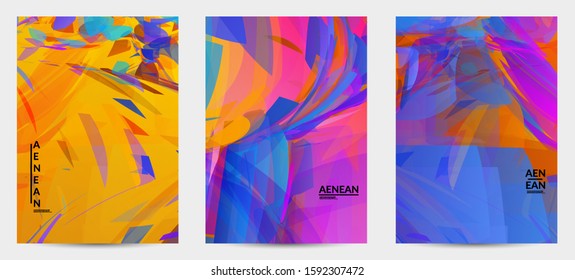 Abstract multicolored shattered glass texture. Transparent overlapping sharp particles create ice crystal digital effect. Explosion burst movement pattern. Background template random fragile motion.