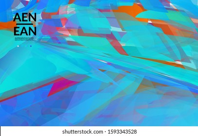 Abstract multicolored shattered glass texture. Transparent overlapping sharp particles create ice crystal digital effect. Explosion burst movement pattern. Background template random fragile motion.