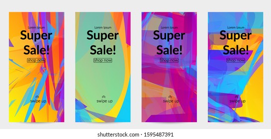 Abstract multicolored shattered glass texture. Transparent overlapping sharp particles create ice crystal digital effect. Explosion burst movement pattern. Background template random fragile motion.